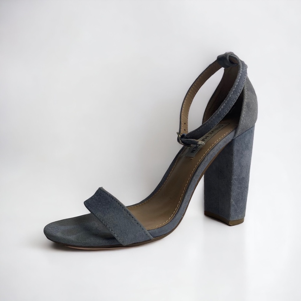 Steve Madden Blue Carrson Ankle Strap Heels